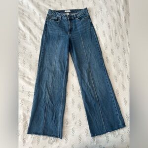 Women's High Rise Wide Leg Blue Jeans